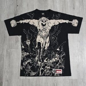 Y2K 2008 WWE Triple H Eversoris Destroyer AOP Tee Wrestling Size Medium